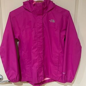 The North Face G Resolve Reflect Windbreaker Waterproof Pink Jacket Size M CM94